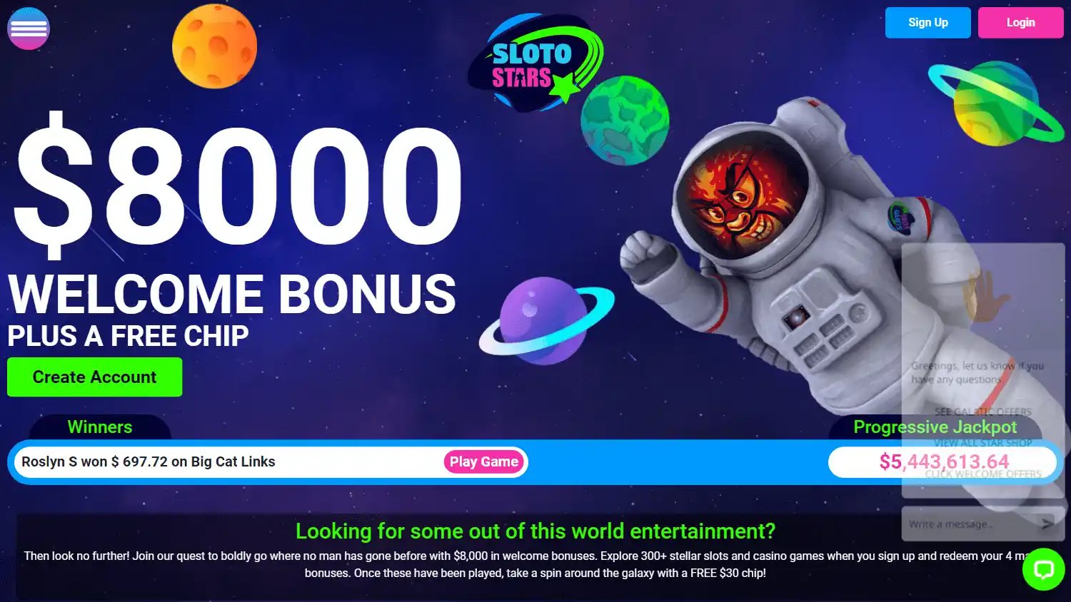 Sloto Stars Casino screenshot 1