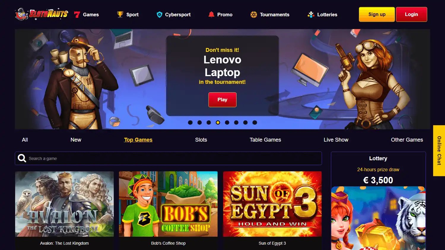 Slotonauts Casino screenshot 1