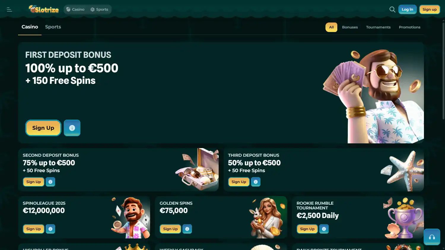 Slotrize Casino screenshot 3