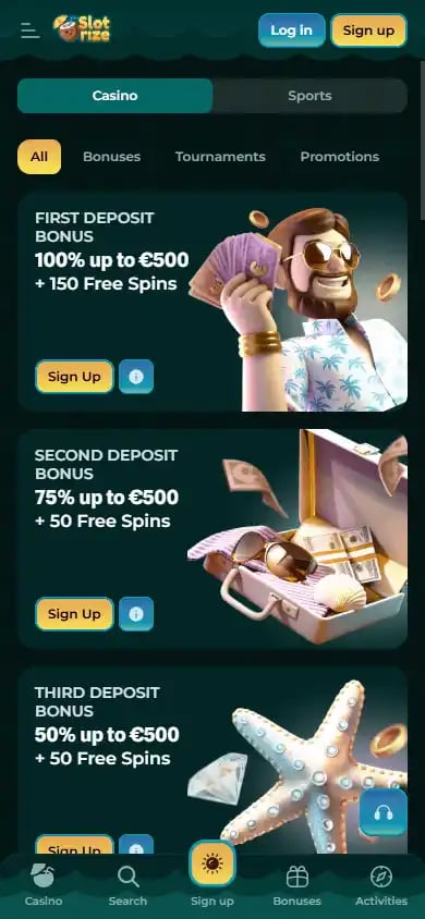 Slotrize Casino screenshot 6