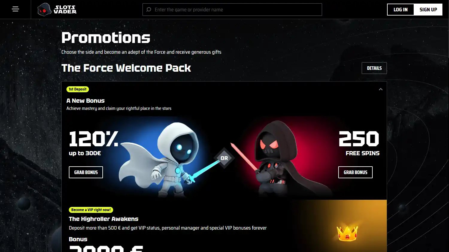 Slots Vader Casino screenshot 3