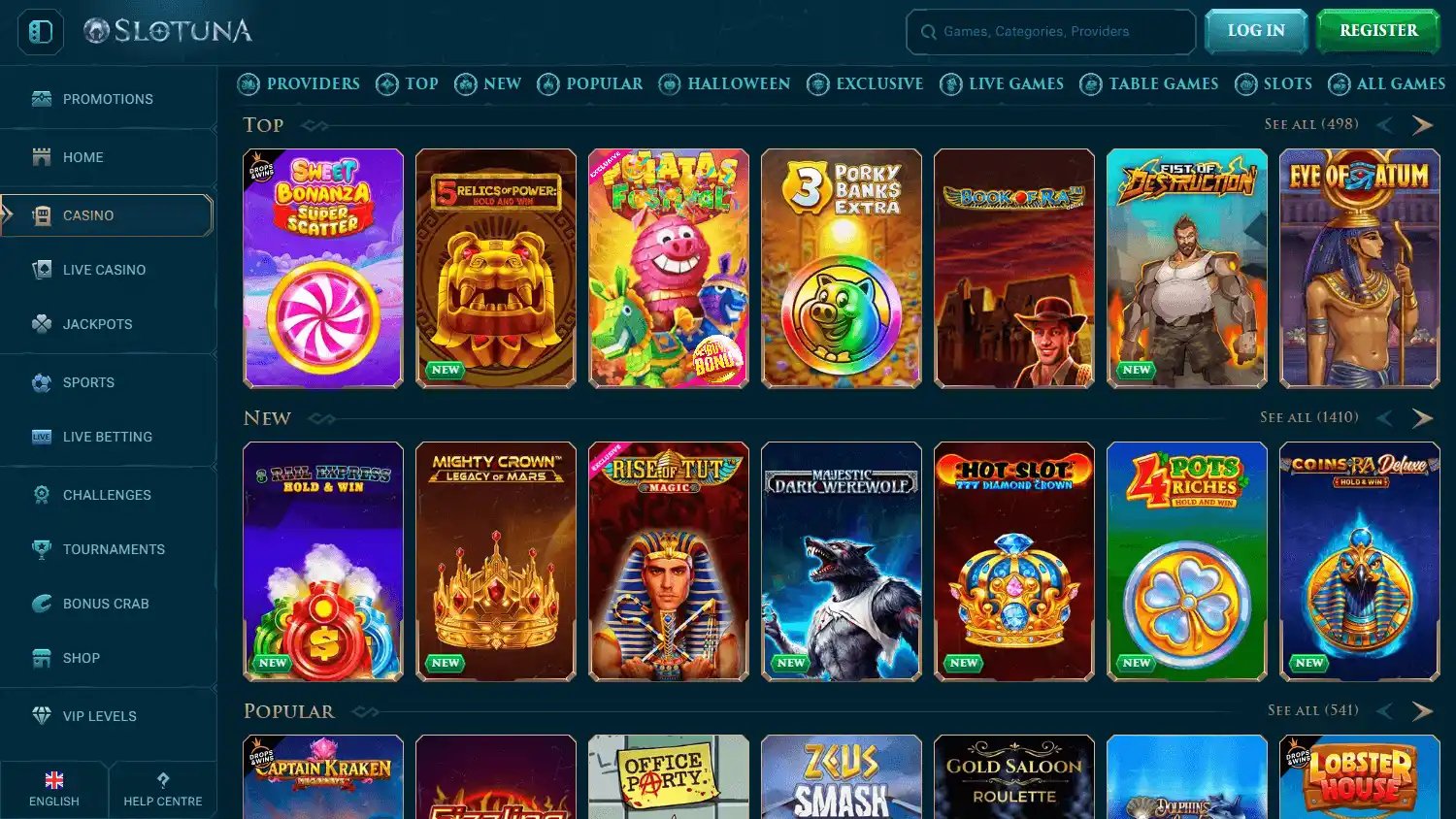 Slotuna Casino screenshot 2