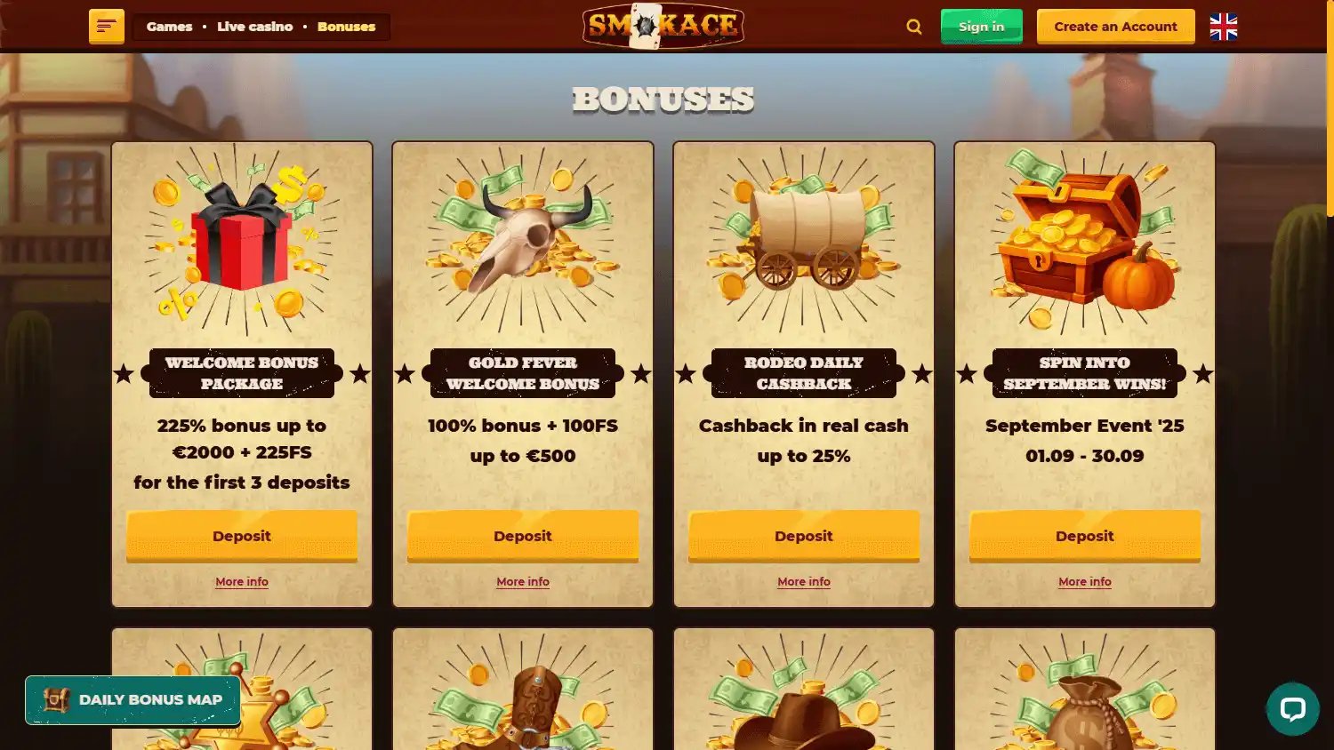 Smokace Casino screenshot 3