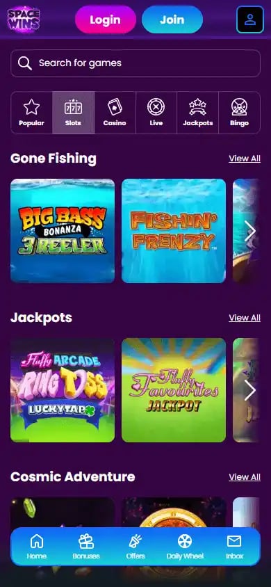 Space Wins Casino screenshot 5