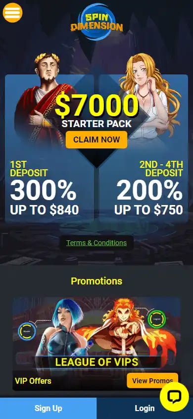 Spin Dimension Casino screenshot 5