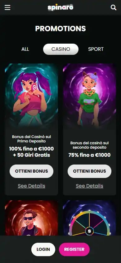 Spinaro Casino screenshot 6