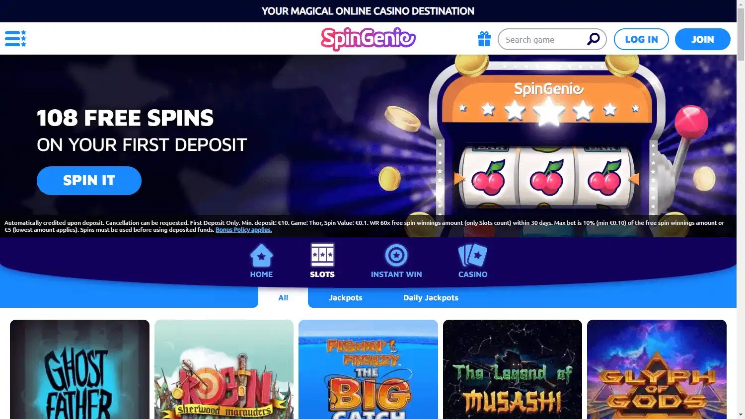 SpinGenie Casino ES screenshot 3
