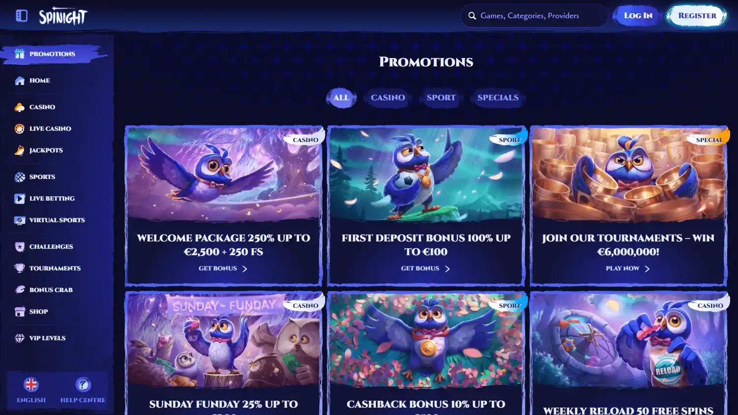 Spinight Casino screenshot 3