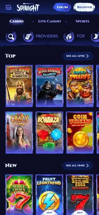 Spinight Casino screenshot 5