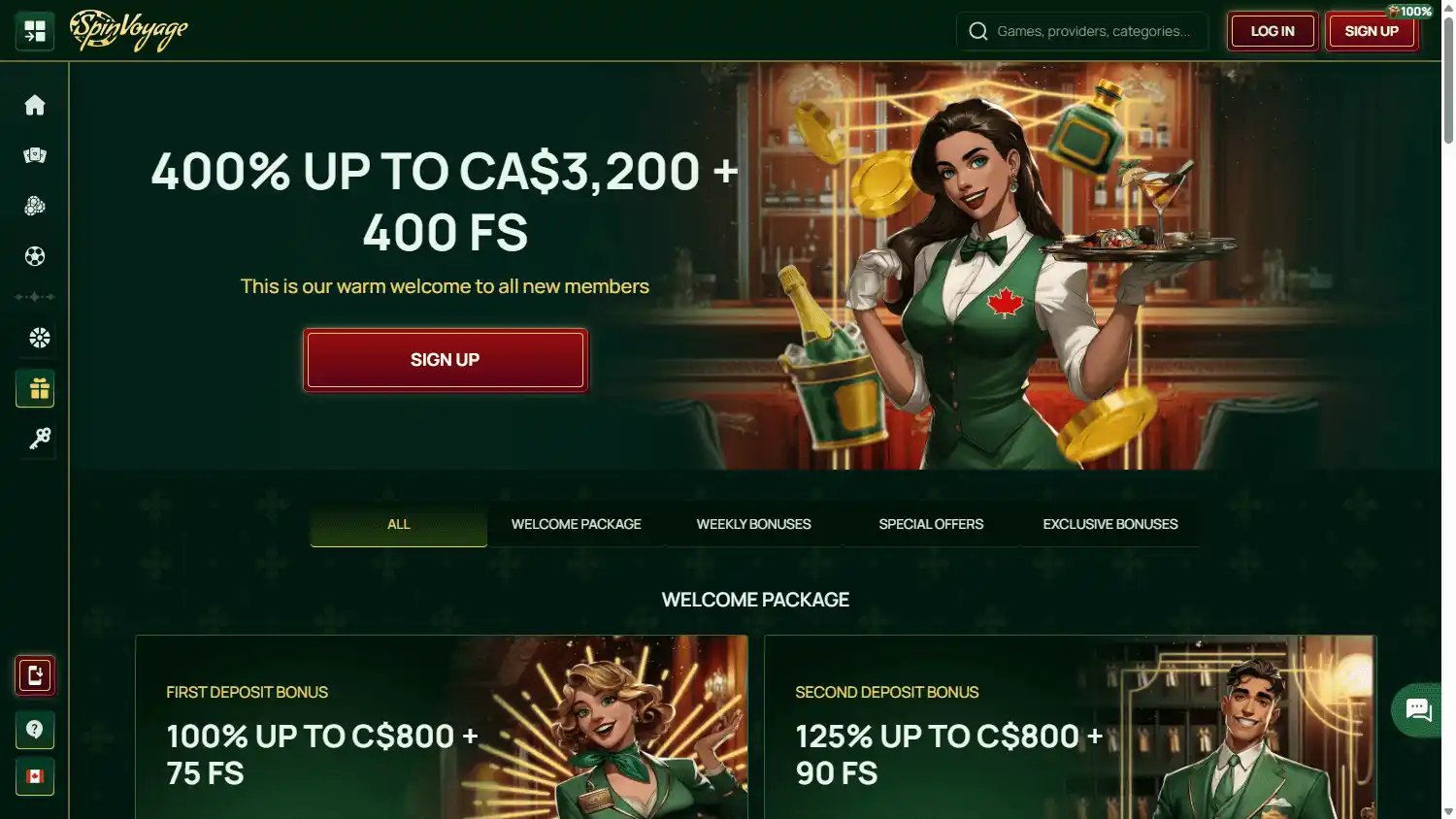 SpinVoyage Casino screenshot 3
