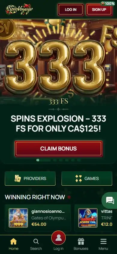 SpinVoyage Casino screenshot 4