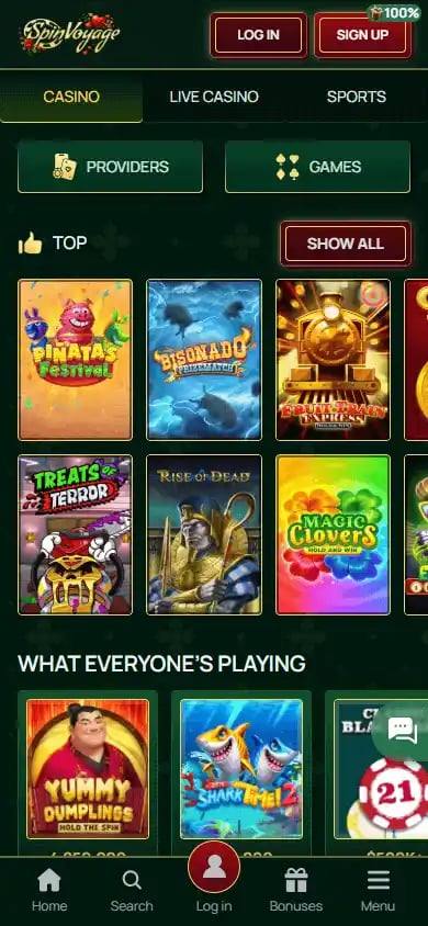 SpinVoyage Casino screenshot 5