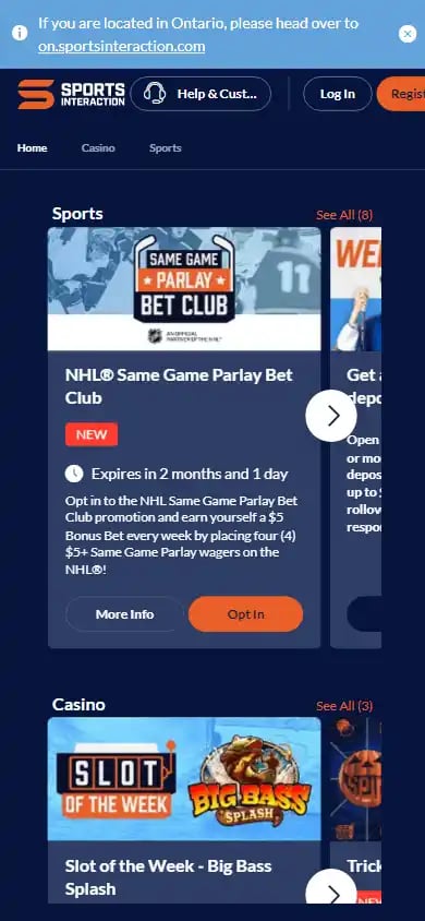 Sports Interaction Casino (SIA) screenshot 2