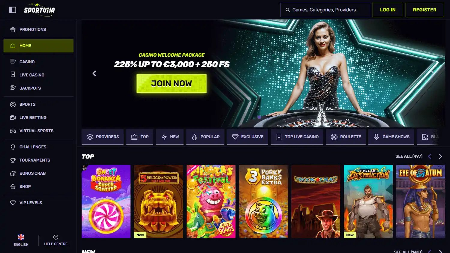 Sportuna Casino screenshot 1