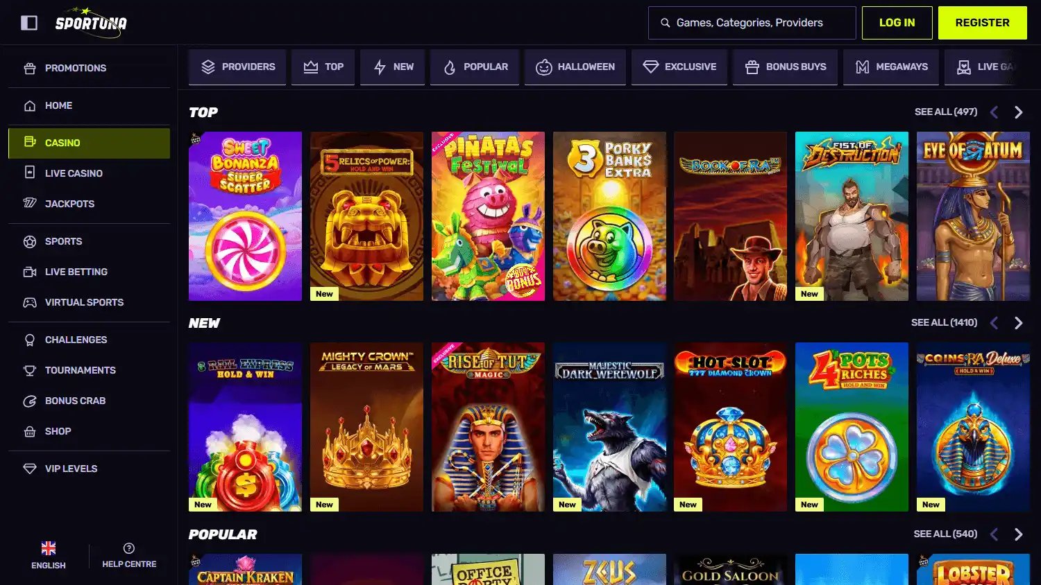 Sportuna Casino screenshot 2