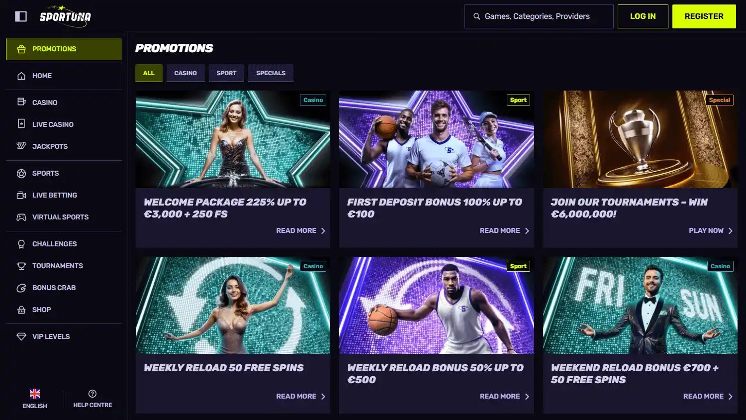 Sportuna Casino screenshot 3