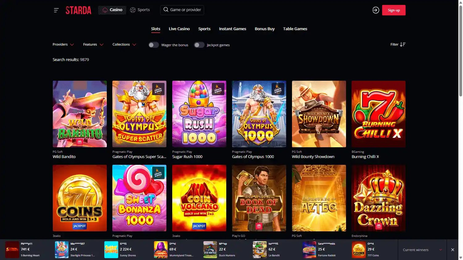 Starda Casino screenshot 2