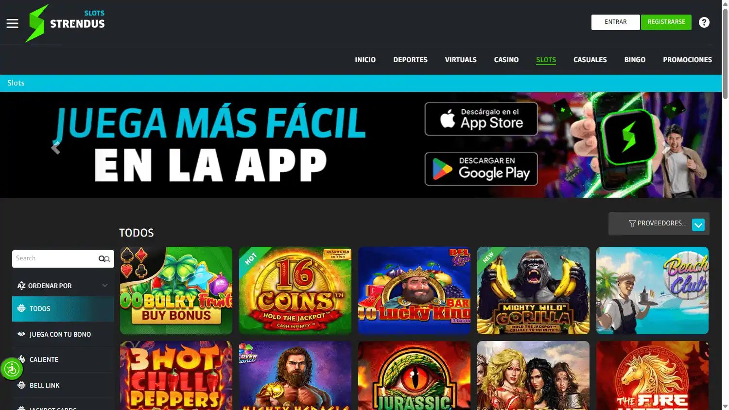 Strendus Casino screenshot 2