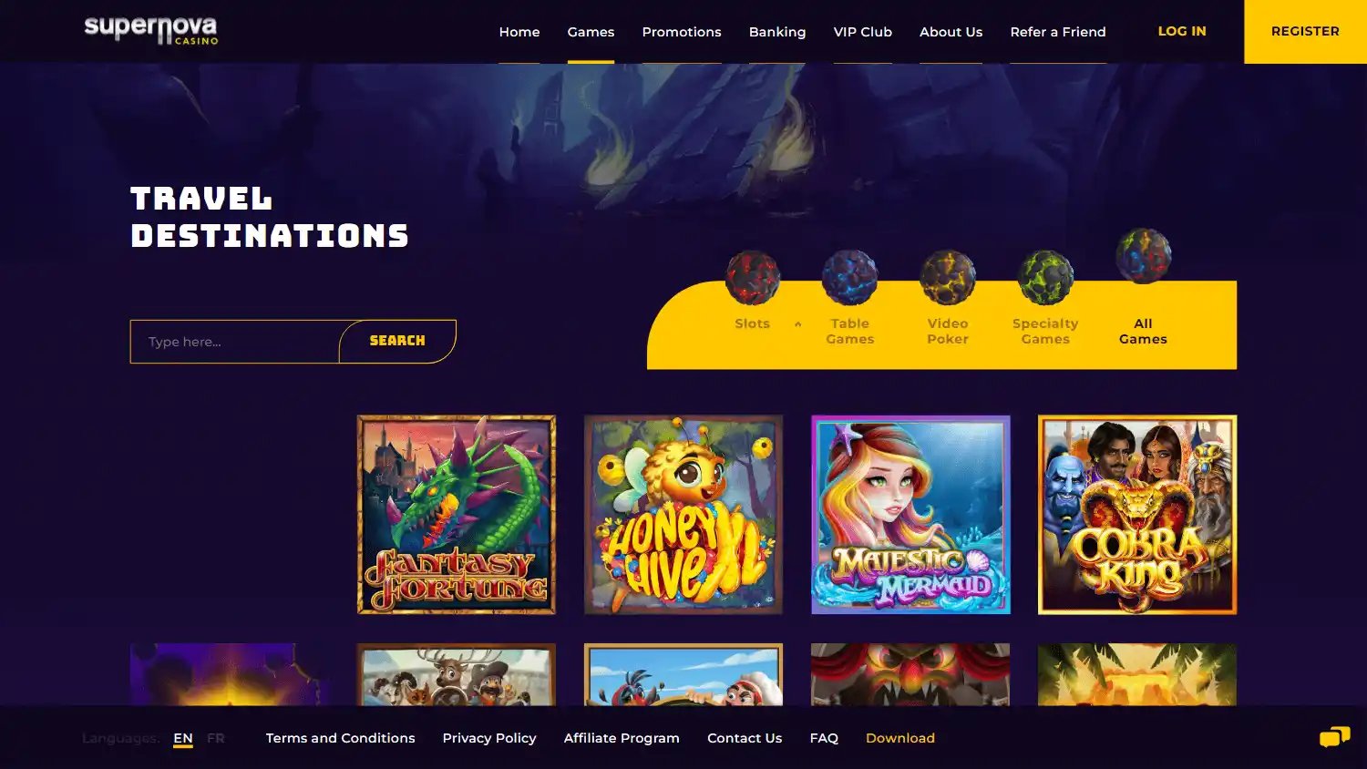 Supernova Casino screenshot 2