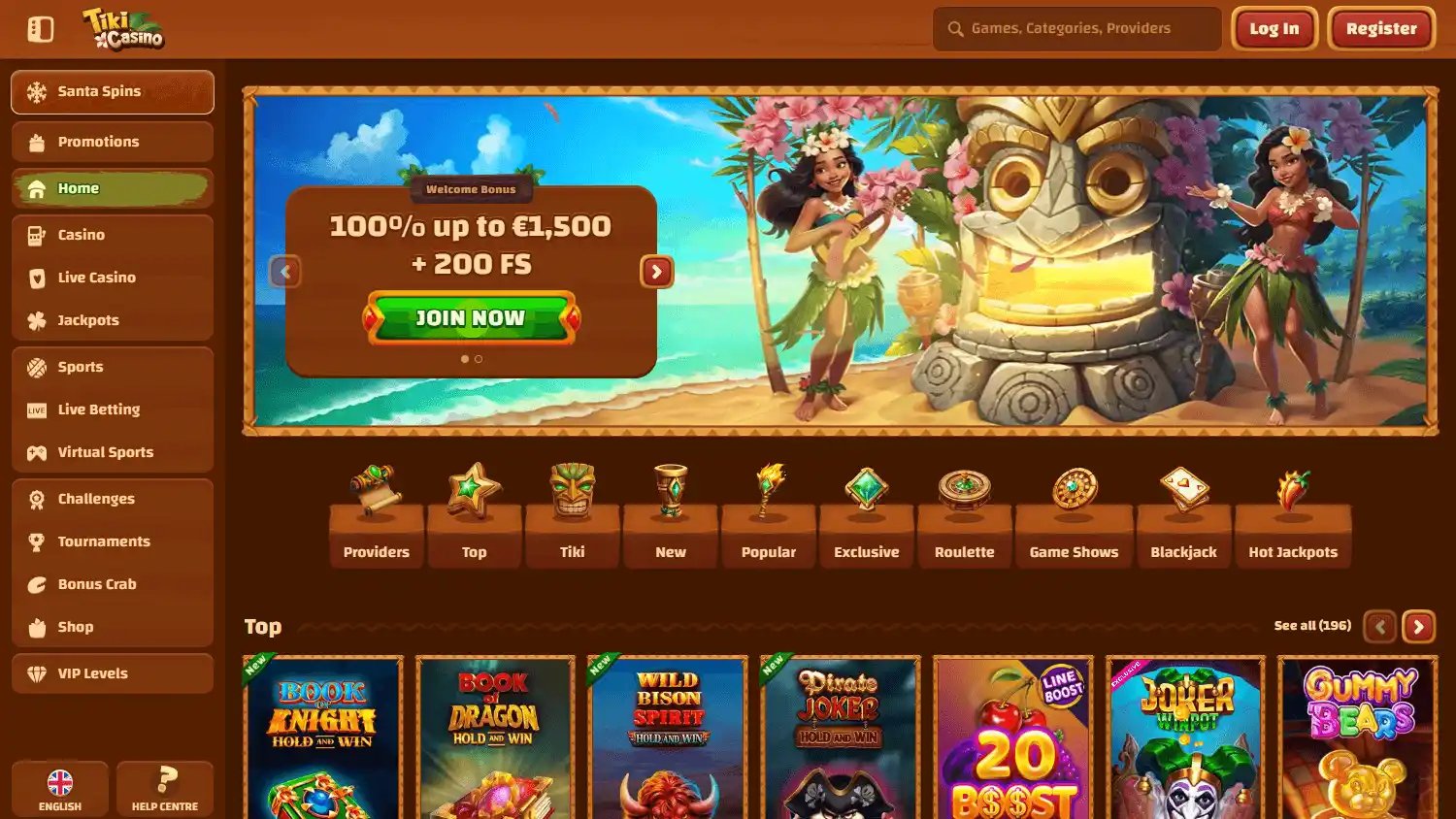 Tiki Casino screenshot 1
