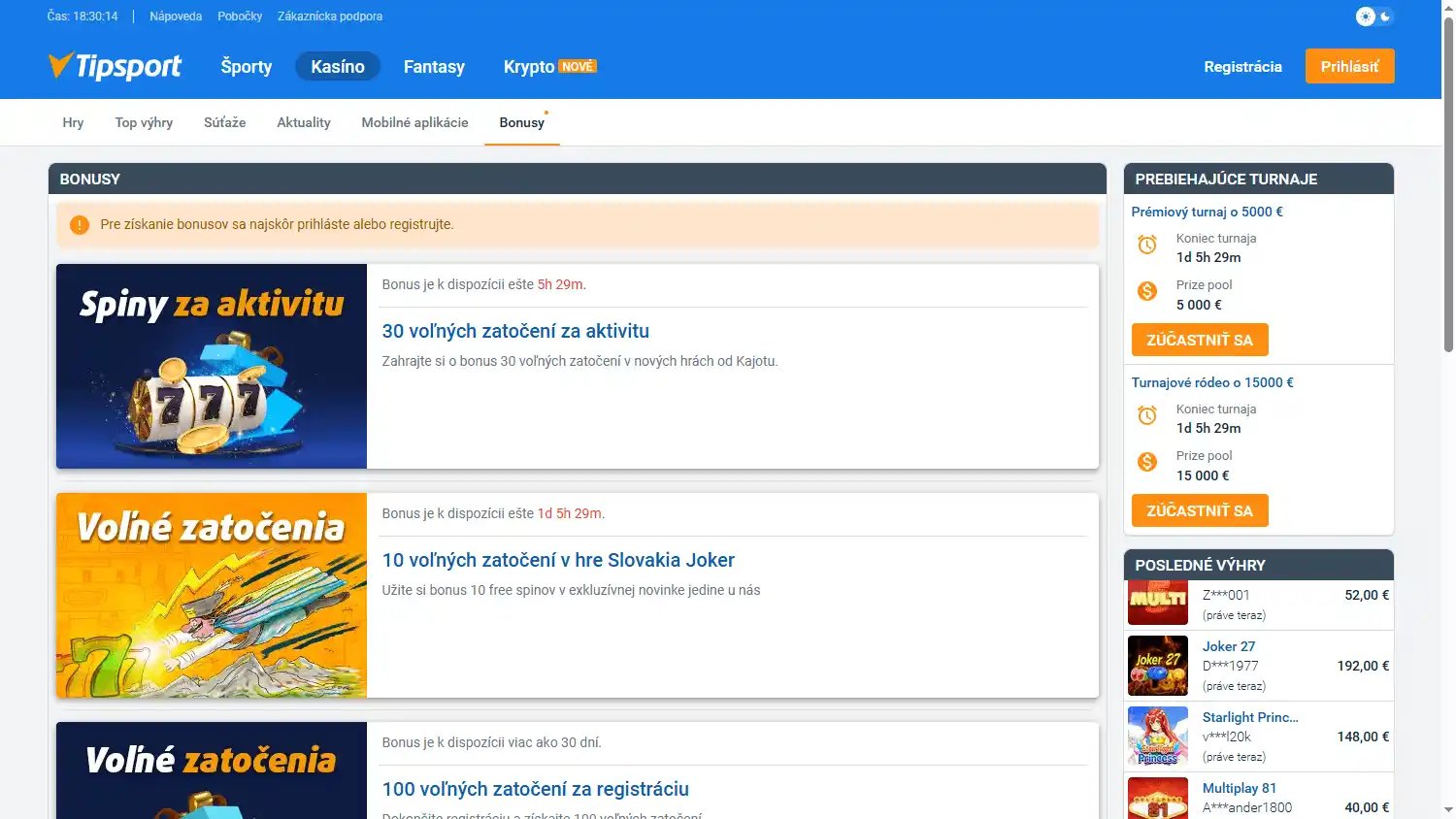 Tipsport Casino screenshot 4