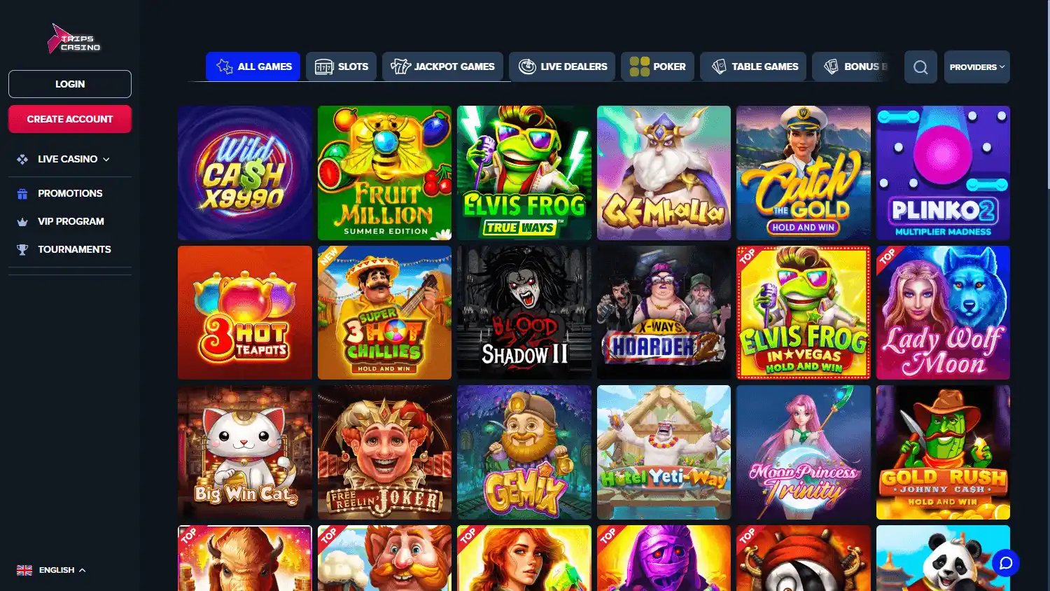 Trips Casino screenshot 2