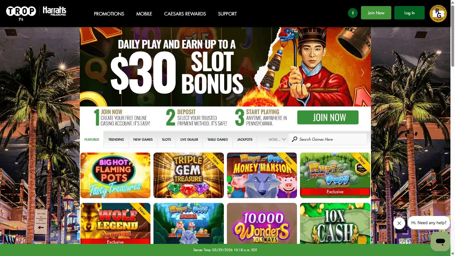 Tropicana Casino screenshot 1