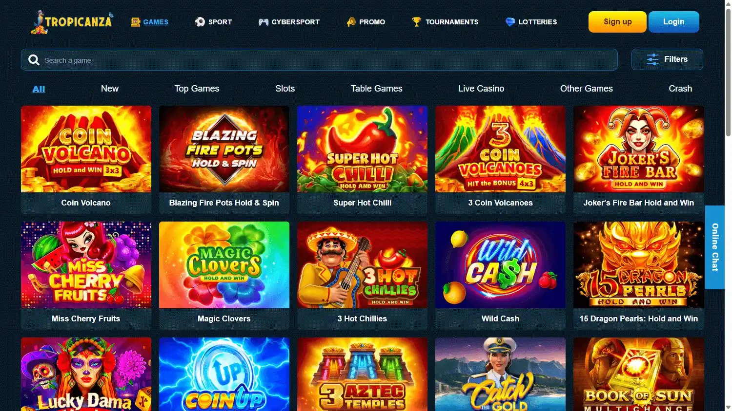Tropicanza Casino screenshot 2