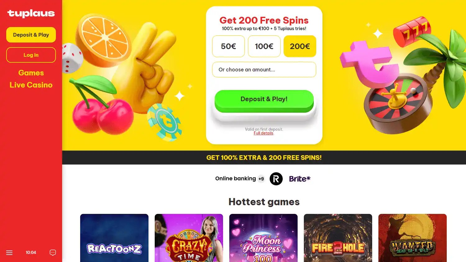 Tuplaus Casino screenshot 1