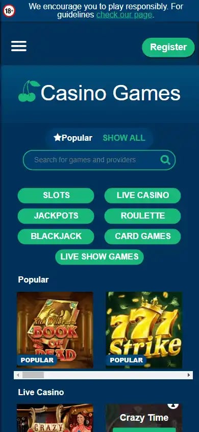 Turbonino Casino screenshot 5