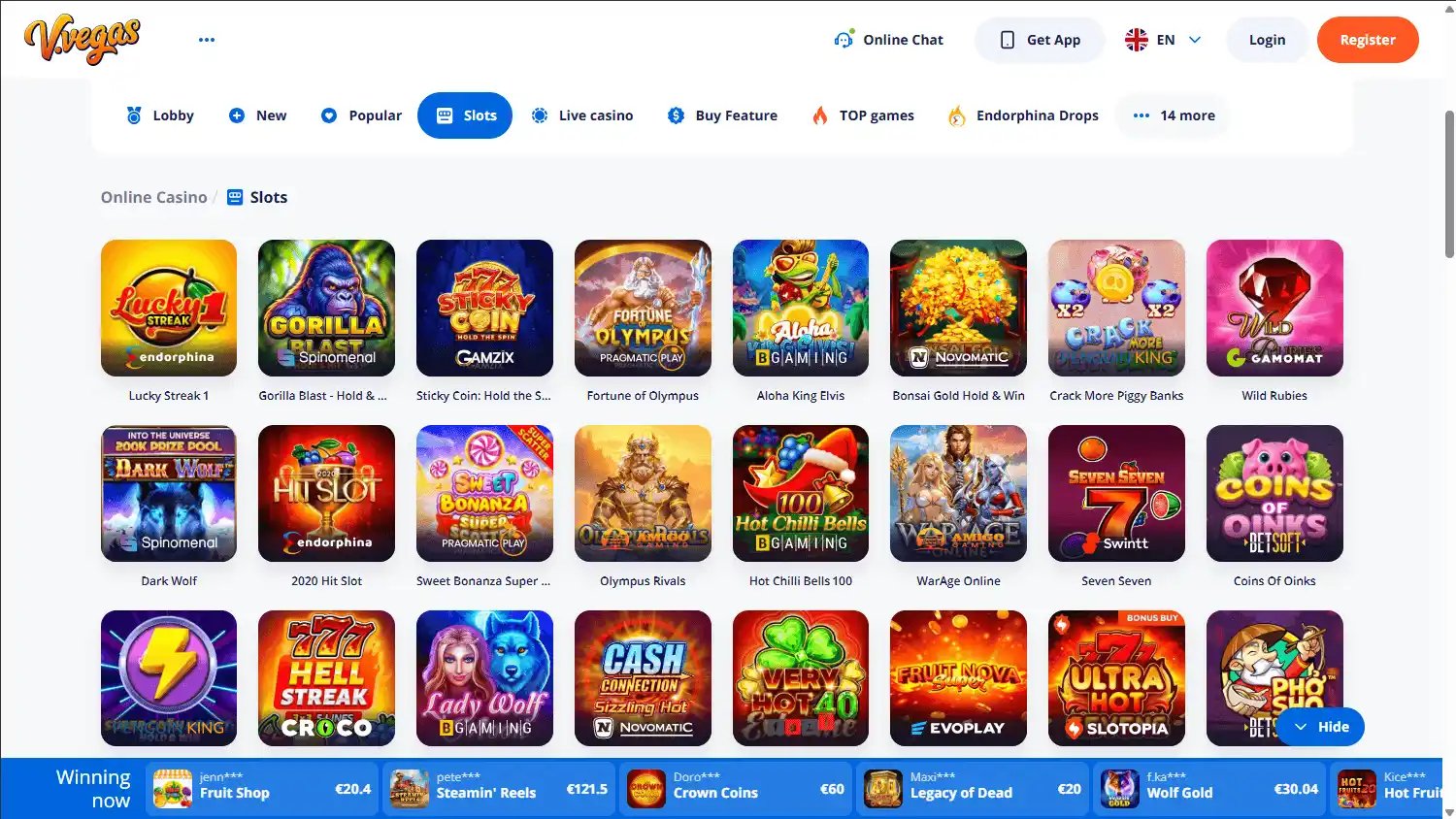 V.Vegas Casino screenshot 2