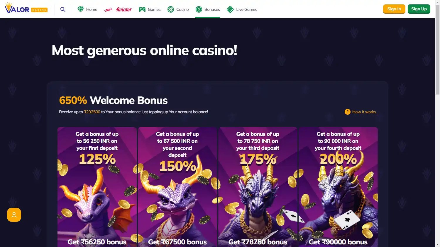 Valor Casino screenshot 3