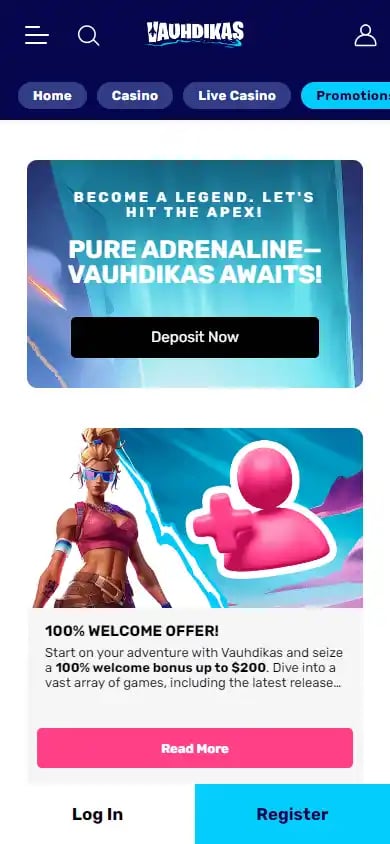 Vauhdikas Casino screenshot 6