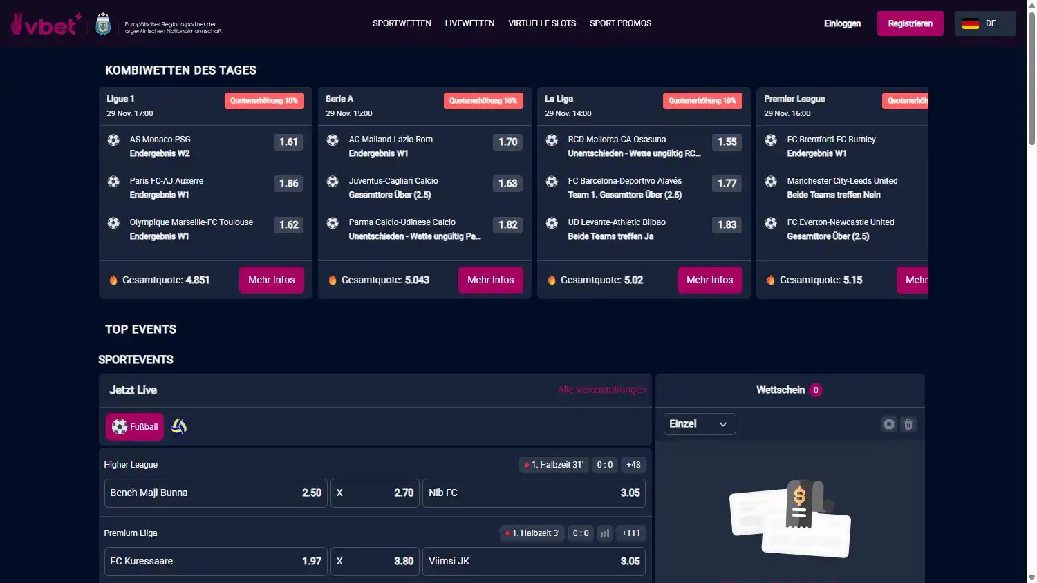 Vbet Casino screenshot 1