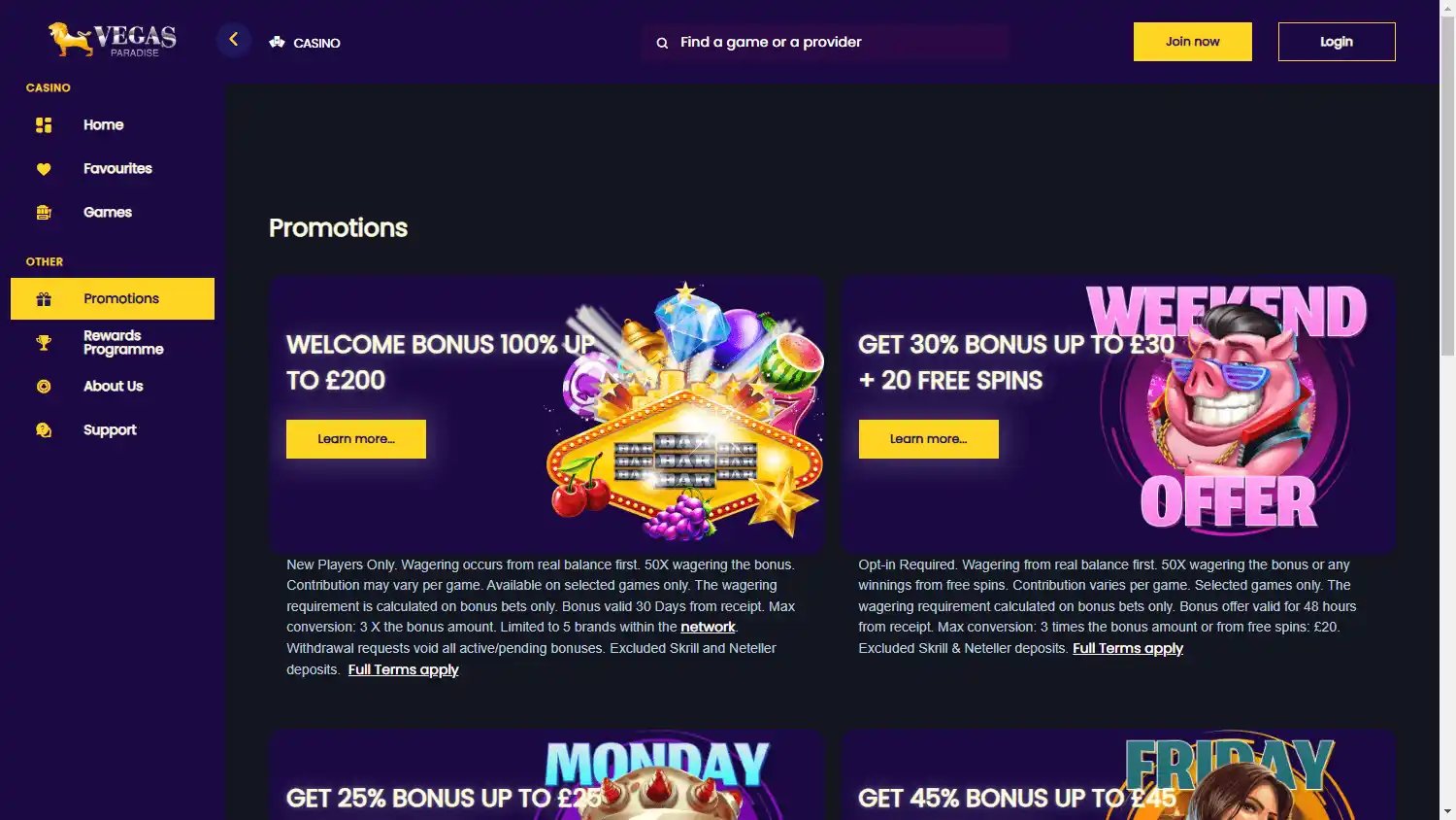VegasParadise Casino screenshot 3