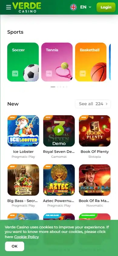 Verde Casino screenshot 5
