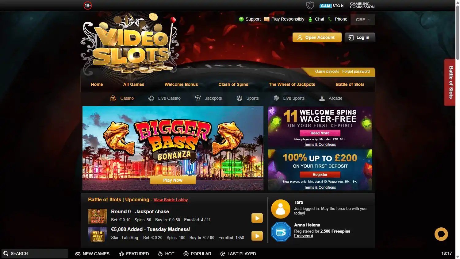 Videoslots Casino Ontario screenshot 2