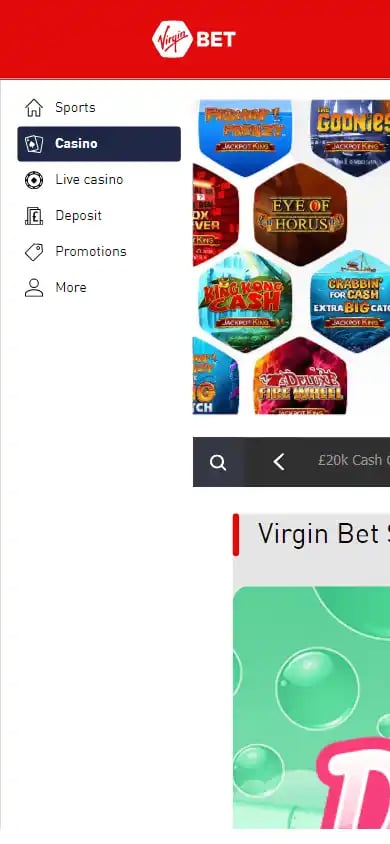 Virgin Bet Casino screenshot 5