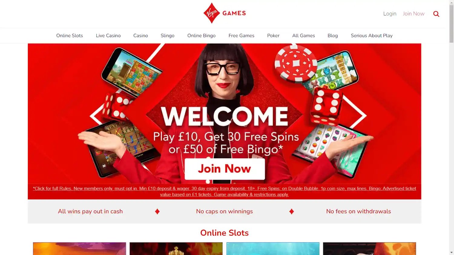 Virgin Games Casino screenshot 1