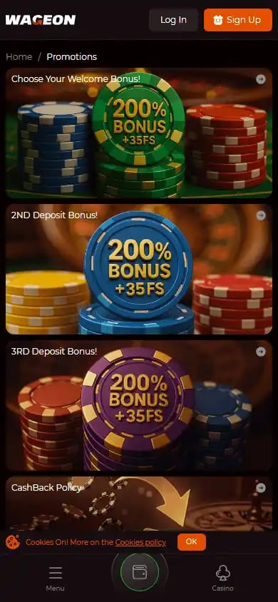 Wageon Casino screenshot 6