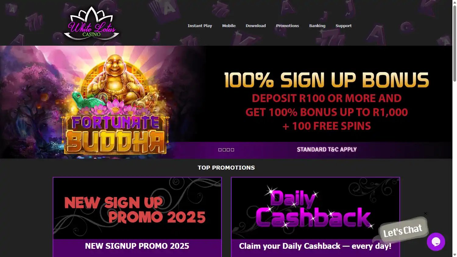 White Lotus Casino screenshot 1