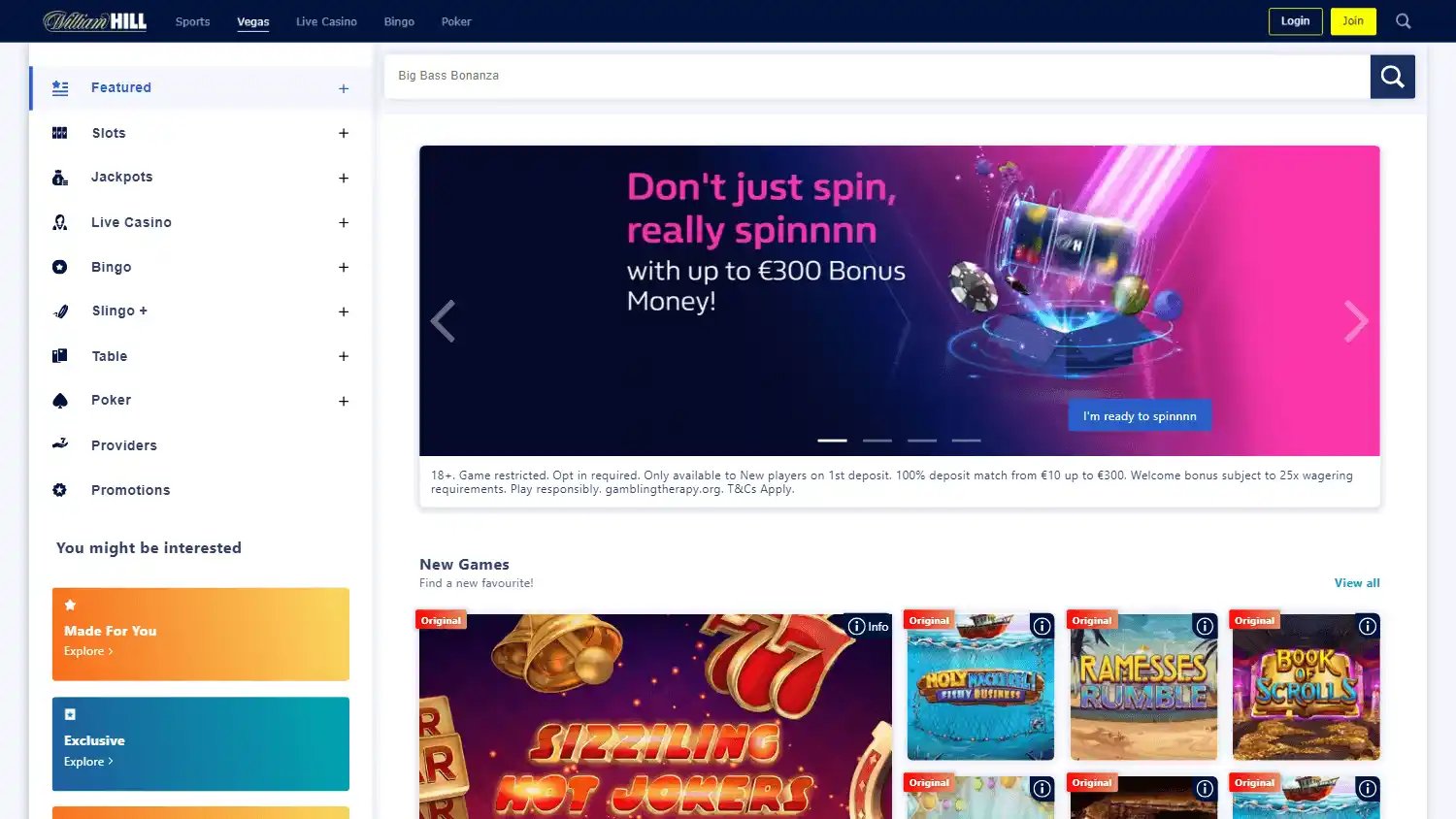 William Hill Casino IT screenshot 2