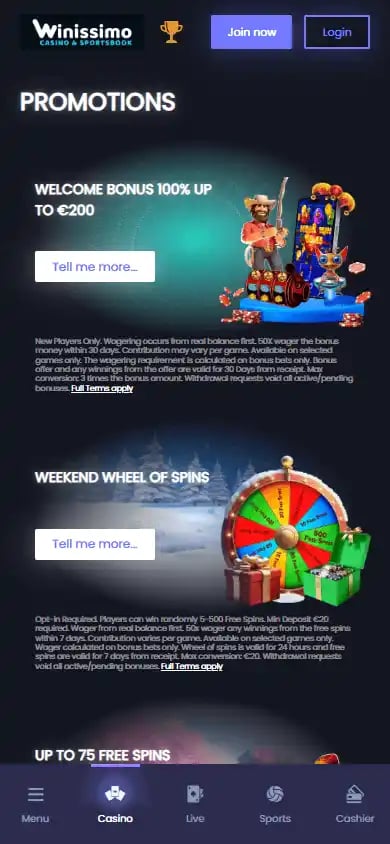 Winissimo Casino screenshot 6