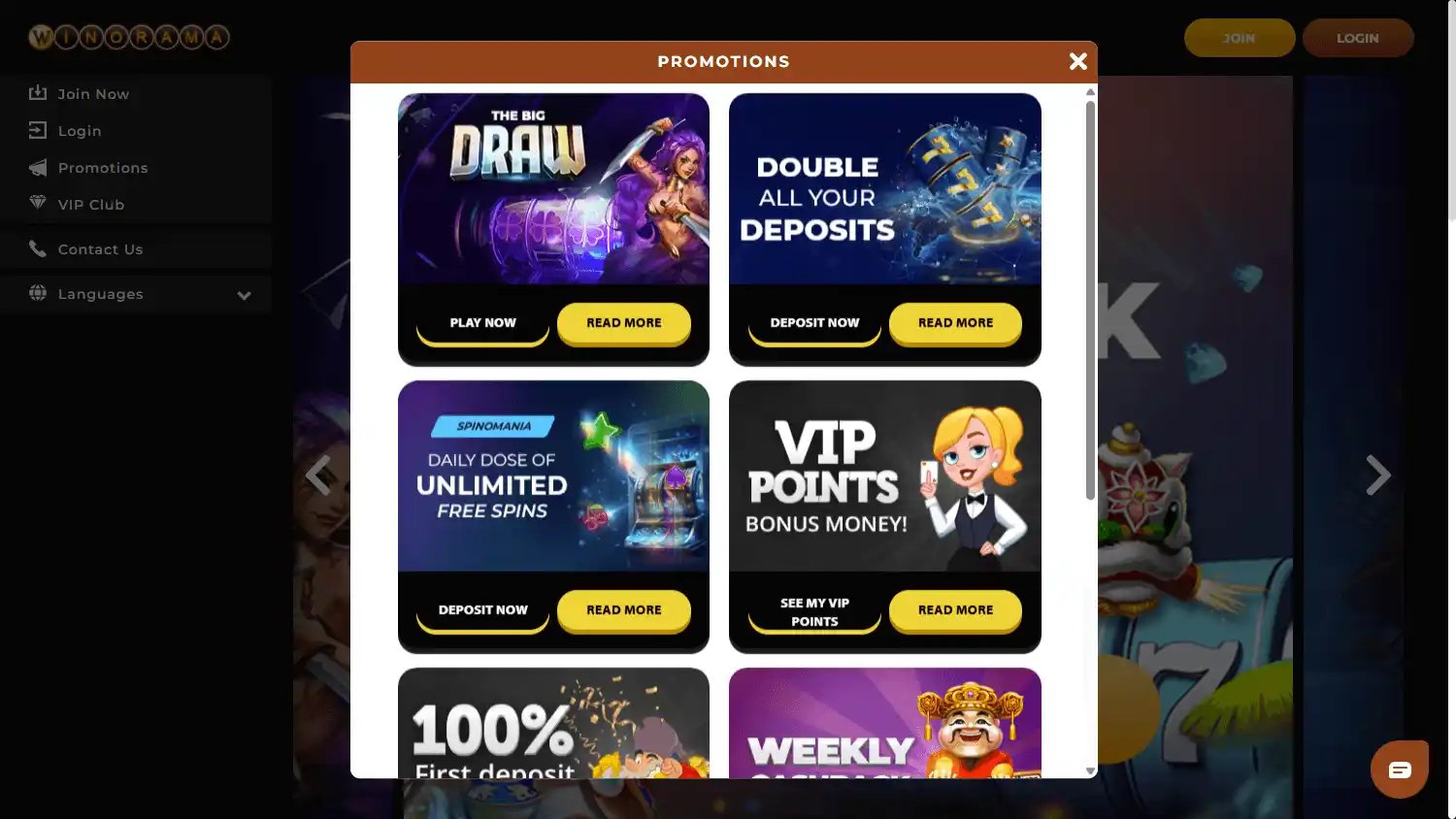 Winorama Casino screenshot 2