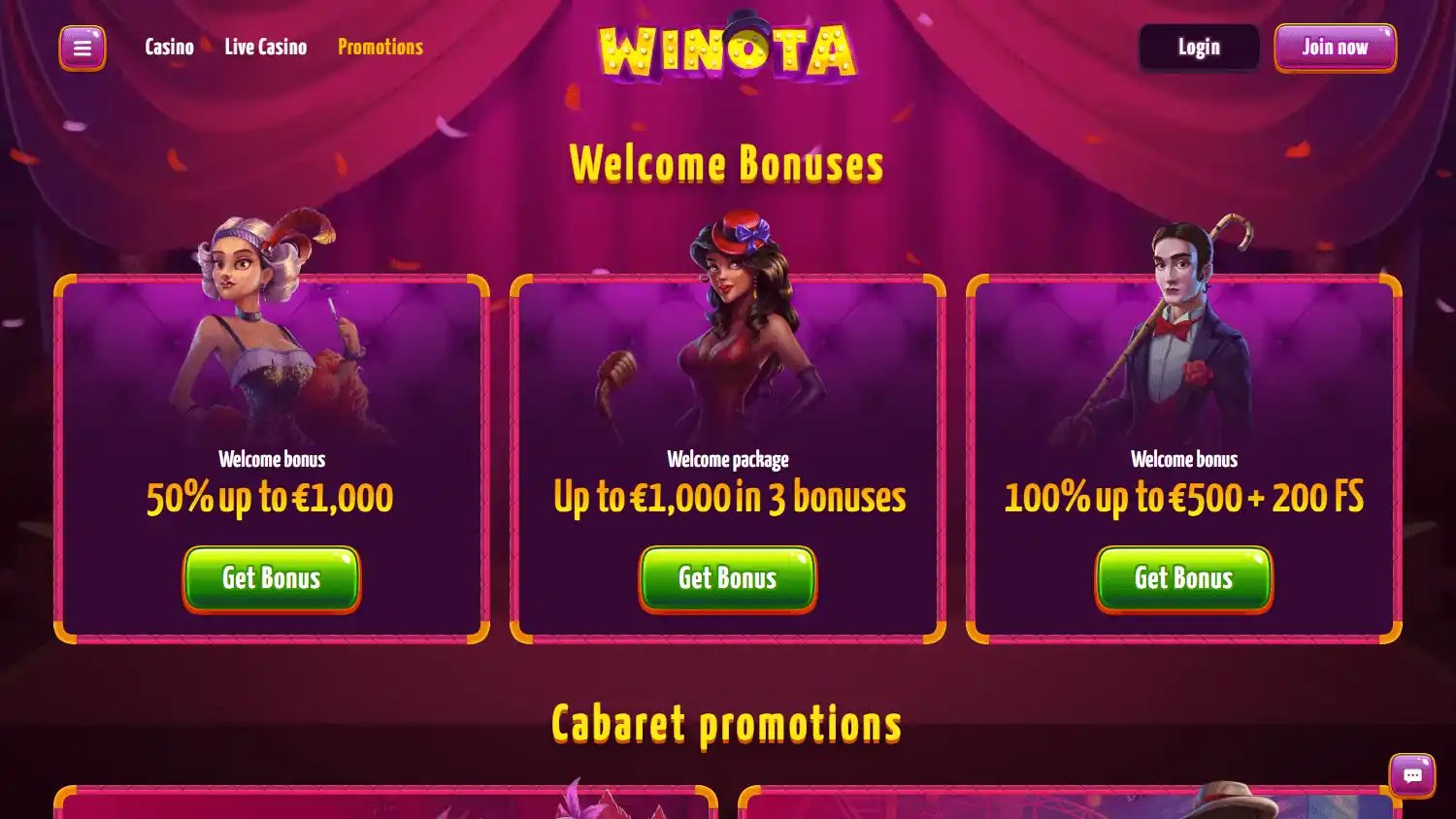 Winota Casino screenshot 3