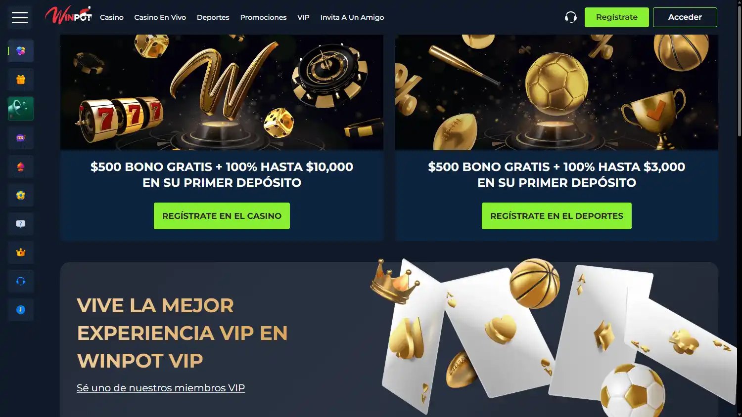 Winpot Casino screenshot 1