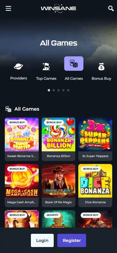 Winsane Casino screenshot 5