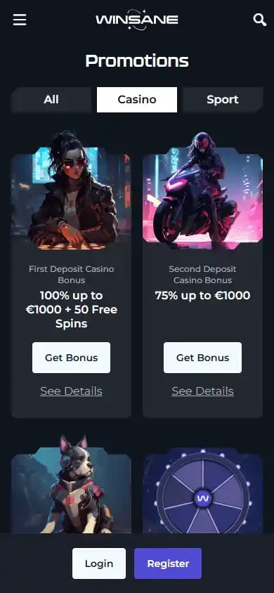 Winsane Casino screenshot 6