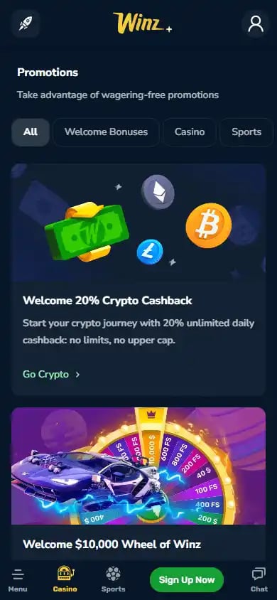 Winz Casino screenshot 6