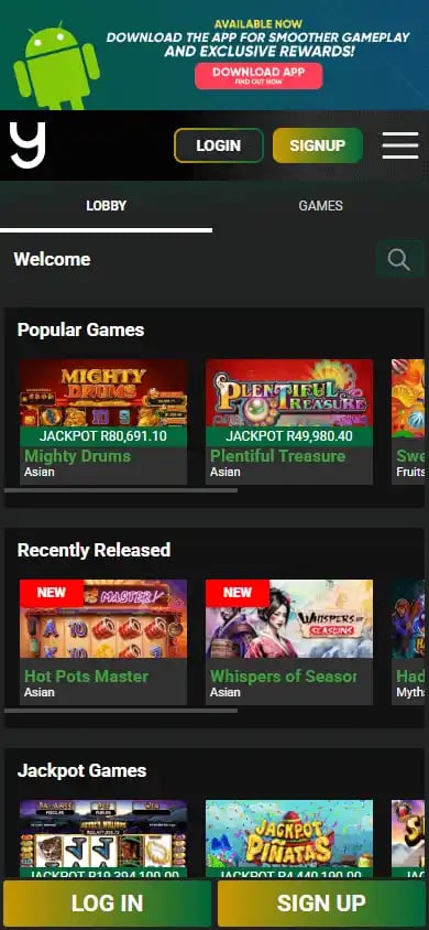 Yebo Casino screenshot 5